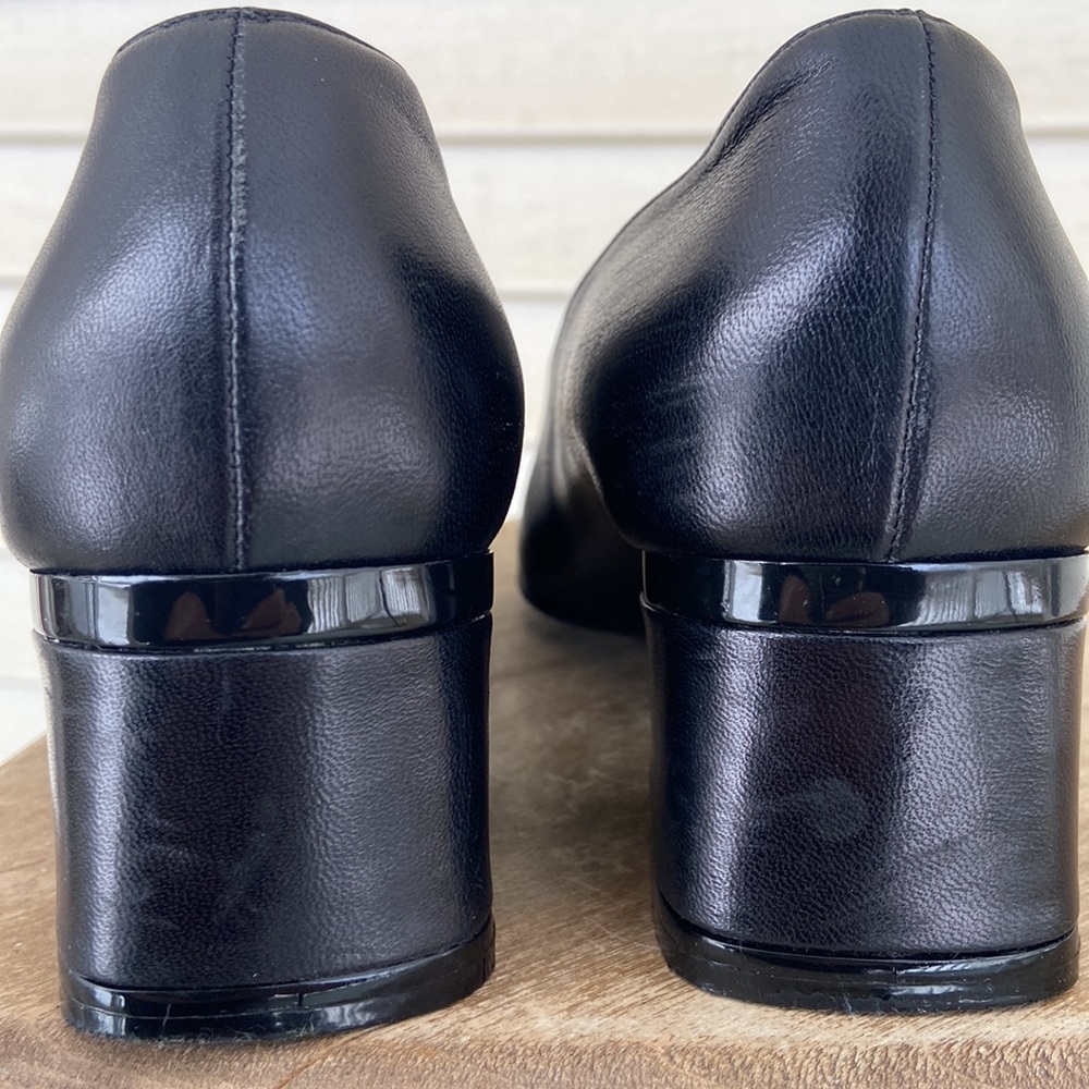 Gucci Leather Square Toe Mid-Heel Pump Shoes Women's Size 8.5 - Picture 6 of 10
